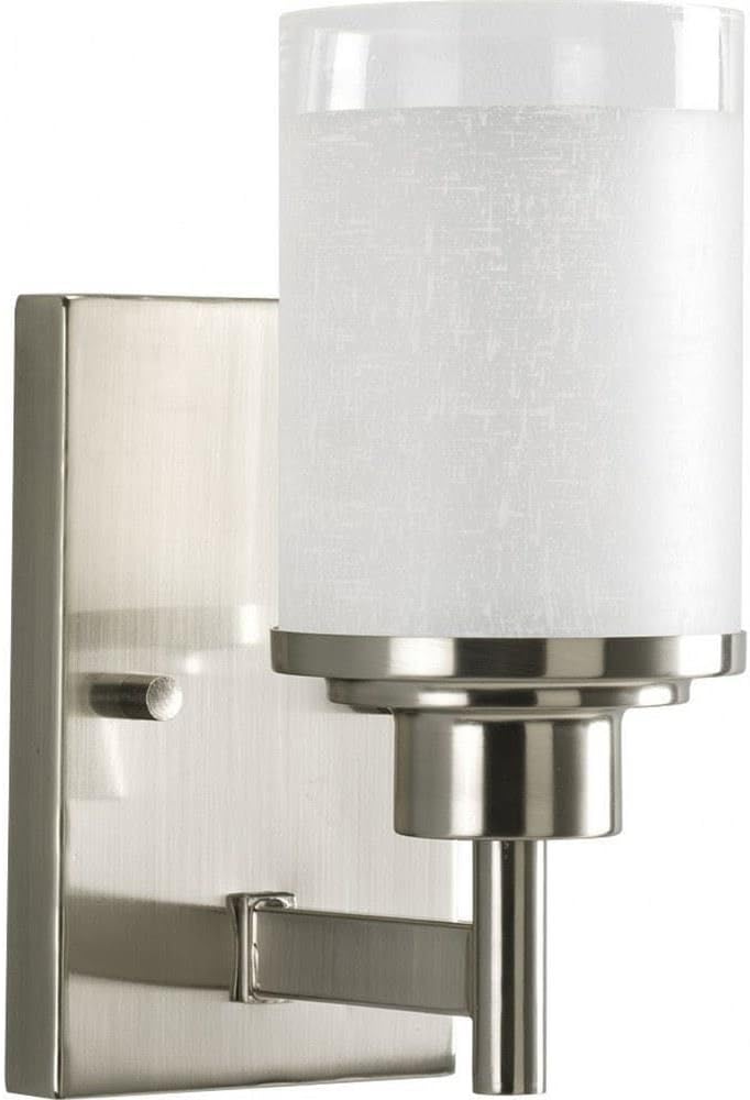 Vanity Light , 1 Light , Brushed Nickel w/ Frosted Glass