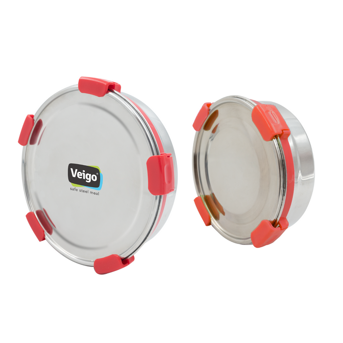 Veigo Maxosteel Round Storage Box- Set of 2 (All Ages)