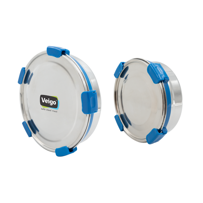 Veigo Maxosteel Round Storage Box- Set of 2 (All Ages)
