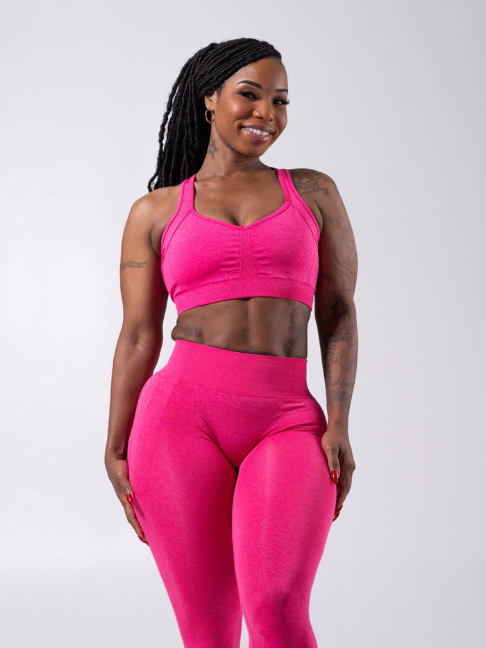 Vida Seamless Sports Bra - Heather Miami Vice