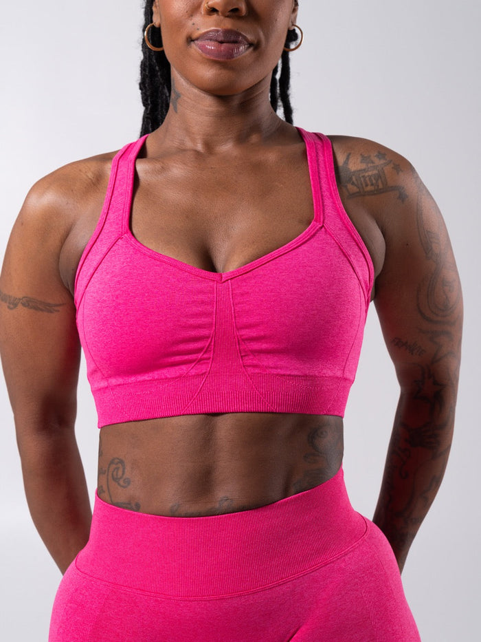 Vida Seamless Sports Bra - Heather Miami Vice