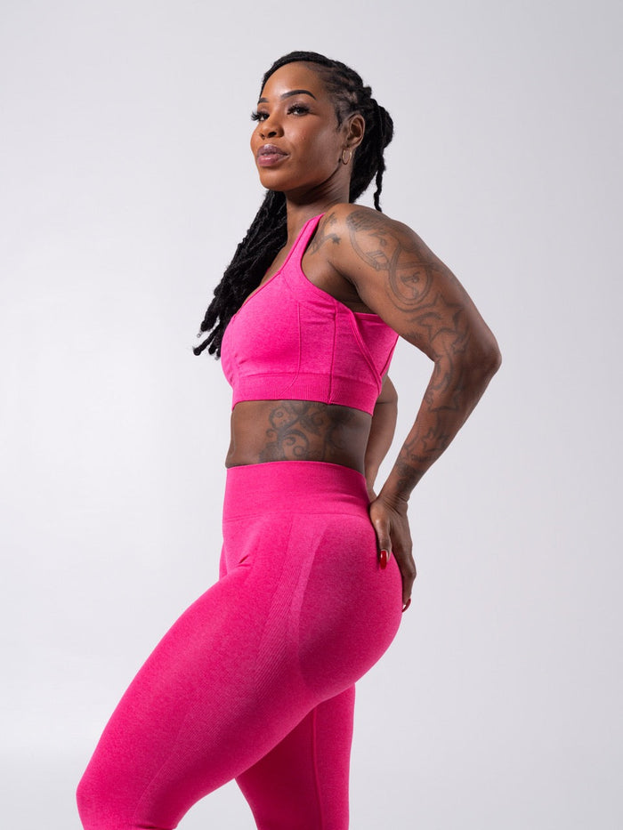 Vida Seamless Sports Bra - Heather Miami Vice