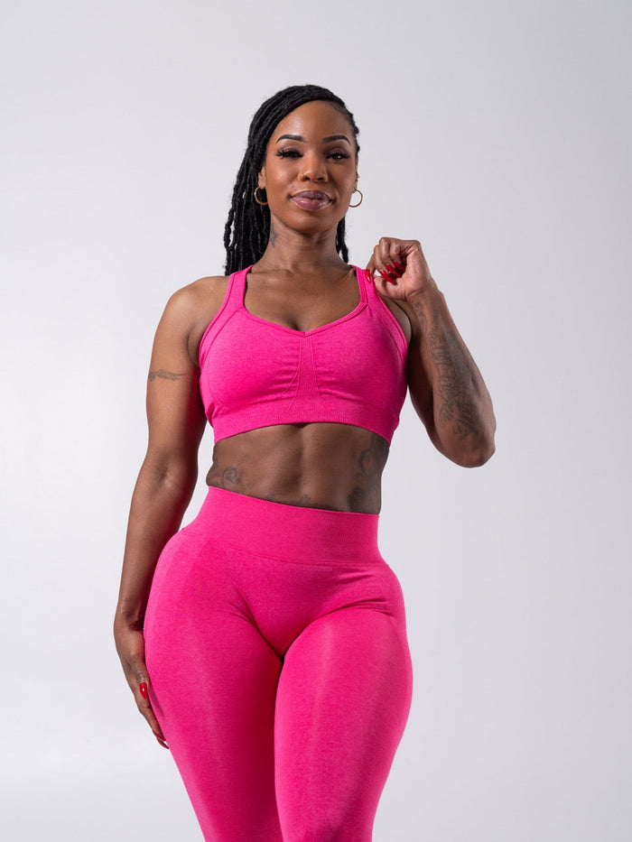 Vida Seamless Sports Bra - Heather Miami Vice
