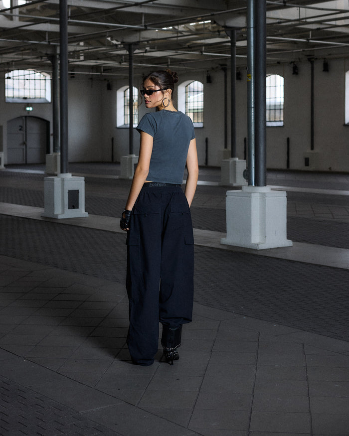 Vintage Cargo Pants, Women - Black