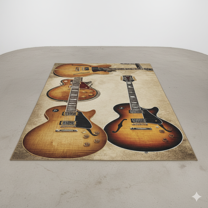 Vintage Guitar Area Rug