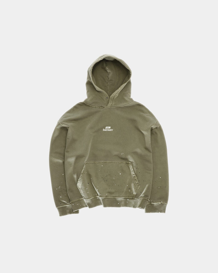 Vintage Oversized Hoodie, Women - Stone Green