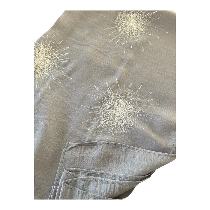 White on Grey Protea Voile Scarf