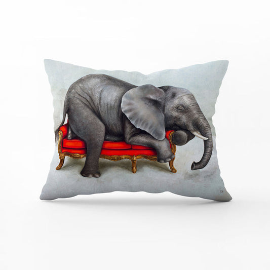 Wildlife At Leisure Decorative Pillow Cover - Elephant