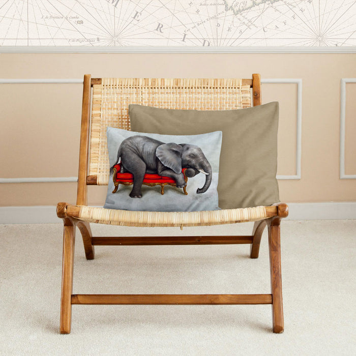 Wildlife At Leisure Decorative Pillow Cover - Elephant