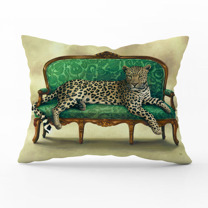 Wildlife At Leisure Decorative Pillow Cover - Leopard