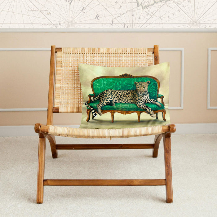 Wildlife At Leisure Decorative Pillow Cover - Leopard