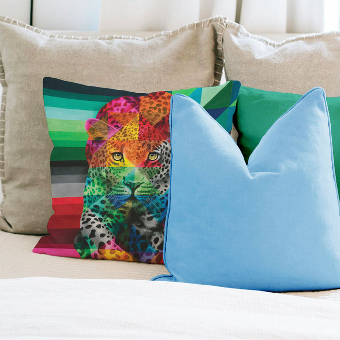 Wildlife In Color Pillow Cover - Leopard