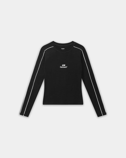 Women's Logo Stretch Long Sleeve - Black