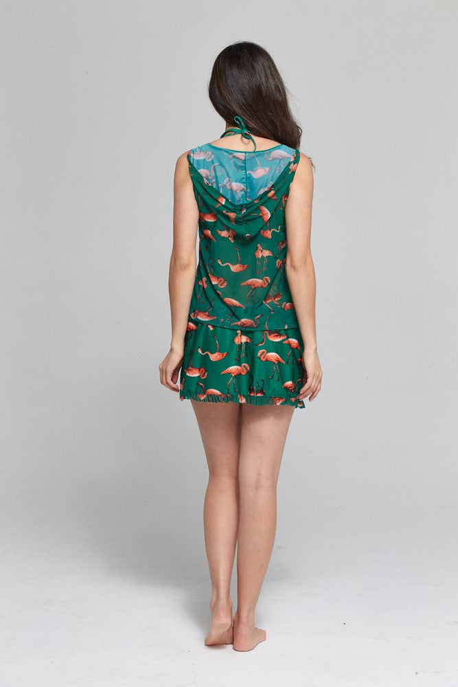 Women's Swimwear Cover up Flamingo Green