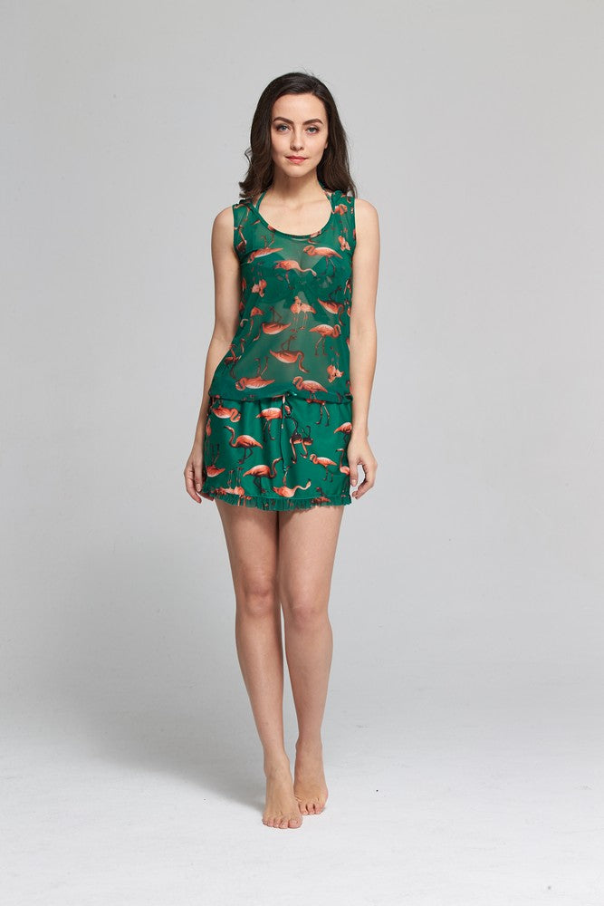 Women's Swimwear Cover up Flamingo Green