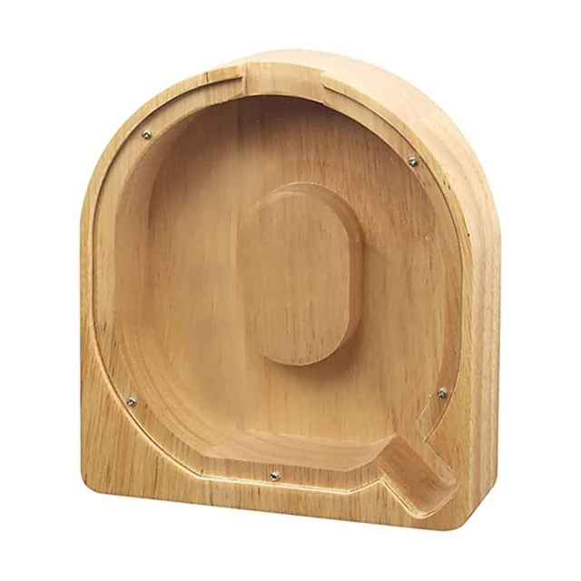 Wooden Letter Personalised Piggy Banks (O-Z) - With Decorative Letters
