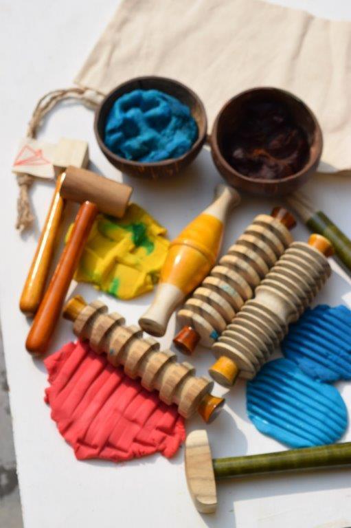 Wooden Play Dough Tools | Sensory Toys for Kids - Bombay Toy Company