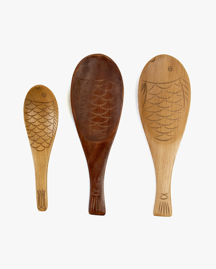 Wooden Utensils, Spoon, Small Fish