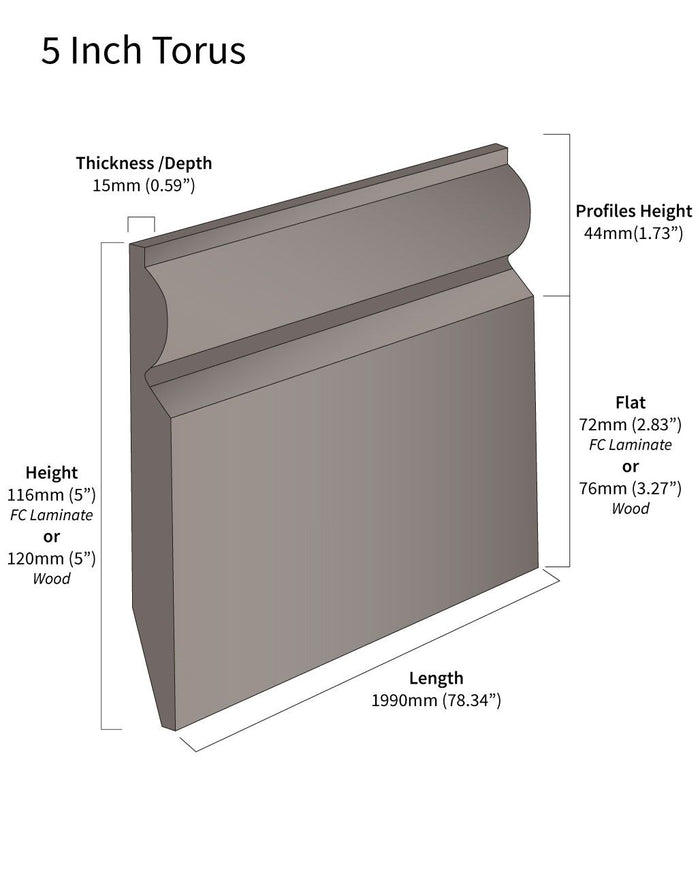 WS2 4 Inch Skirting Board - Solid Oak