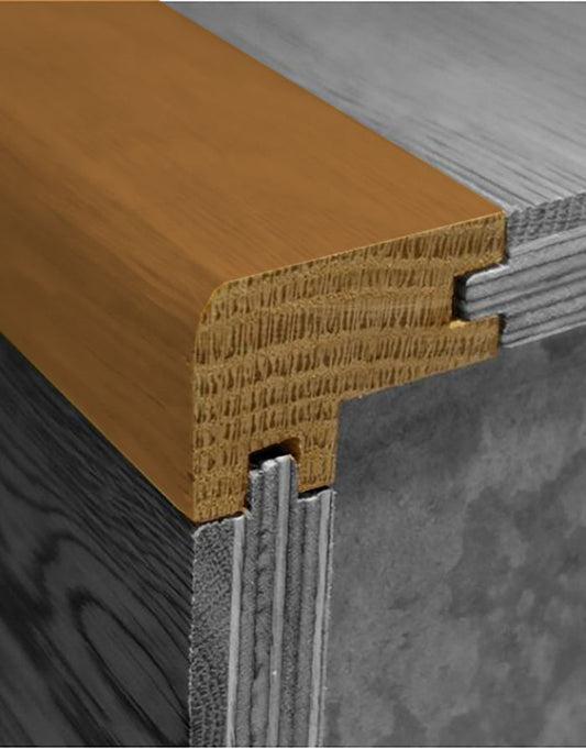WS3 900mm Flush-Fit Nosing  (suitable for 14mm thick T&G Wood) - Golden Oak