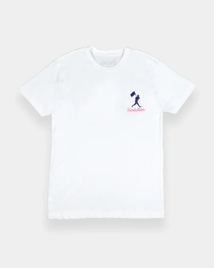Yuvi Happy Place Baseballism T-Shirt - White