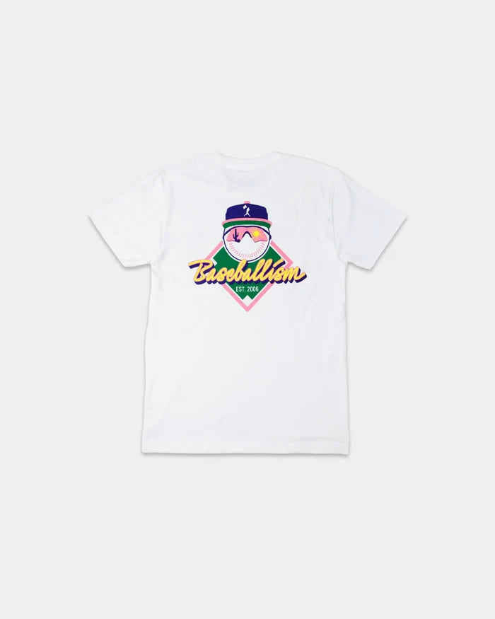 Yuvi Happy Place Baseballism T-Shirt (White) - Youth