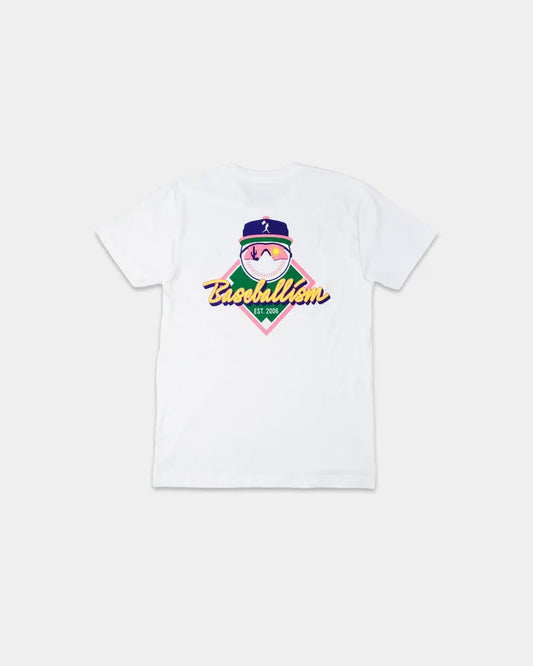 Yuvi Happy Place Baseballism T-Shirt (White) - Youth
